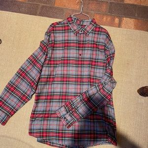 Men’s button down Land’s End flannel shirt